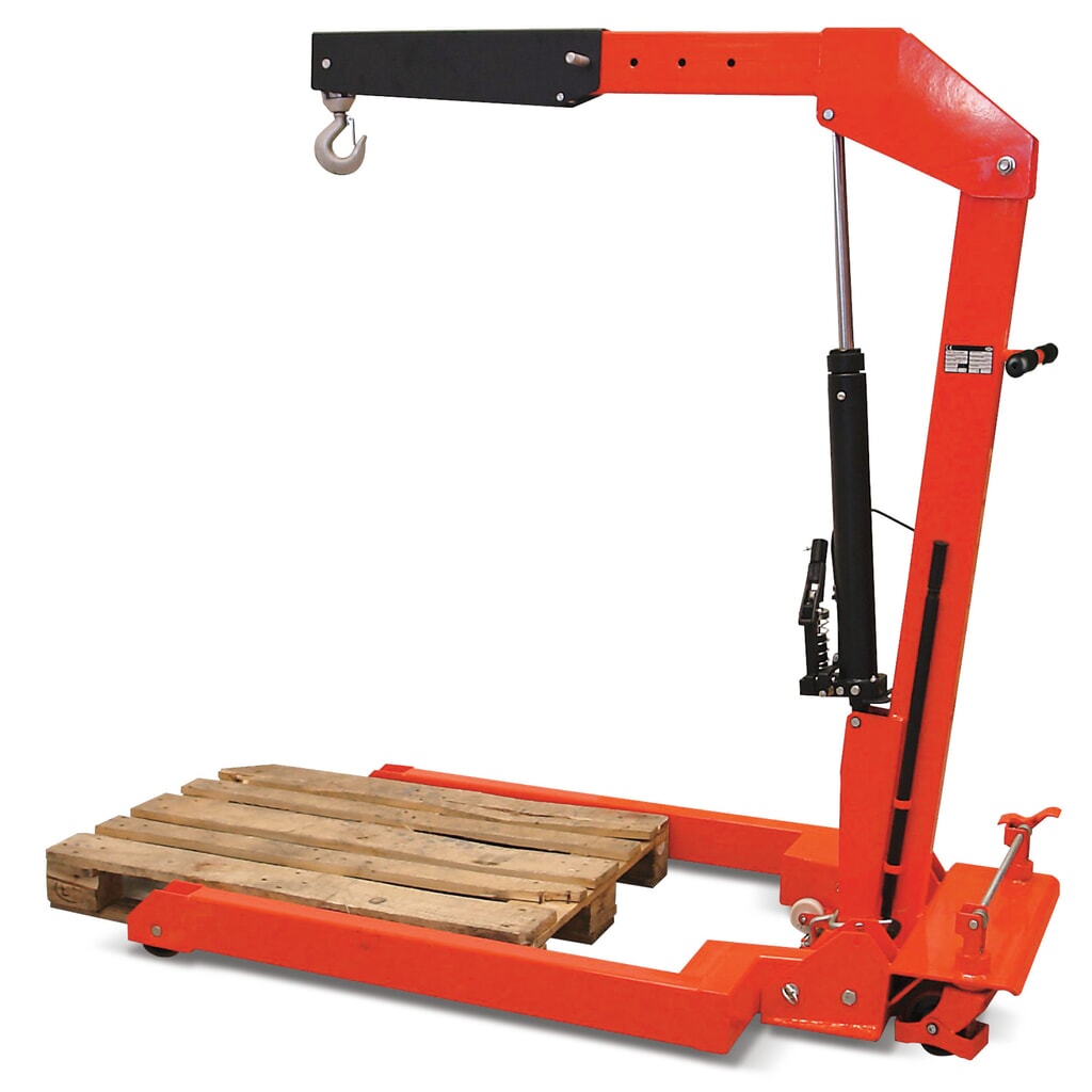 Werkplaatskraan met parallelle wielarmen, inklapbaar, cap. 500 kg Product afbeelding: Werkplaatskraan met parallelle wielarmen, inklapbaar, cap. 500 kg