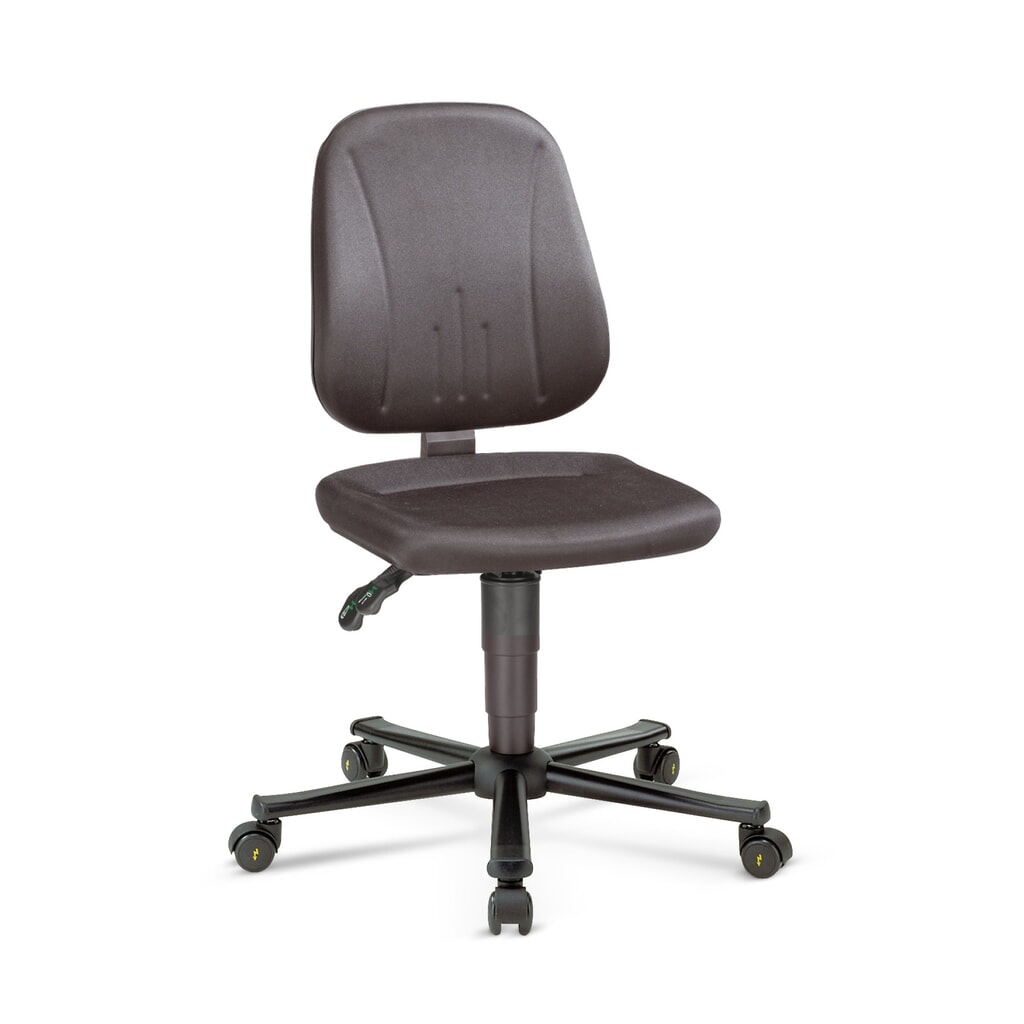 Werkdraaistoel bimos ESD Unitec, stof, met wielen, zwart Product afbeelding: Werkdraaistoel bimos ESD Unitec, stof, met wielen, zwart
