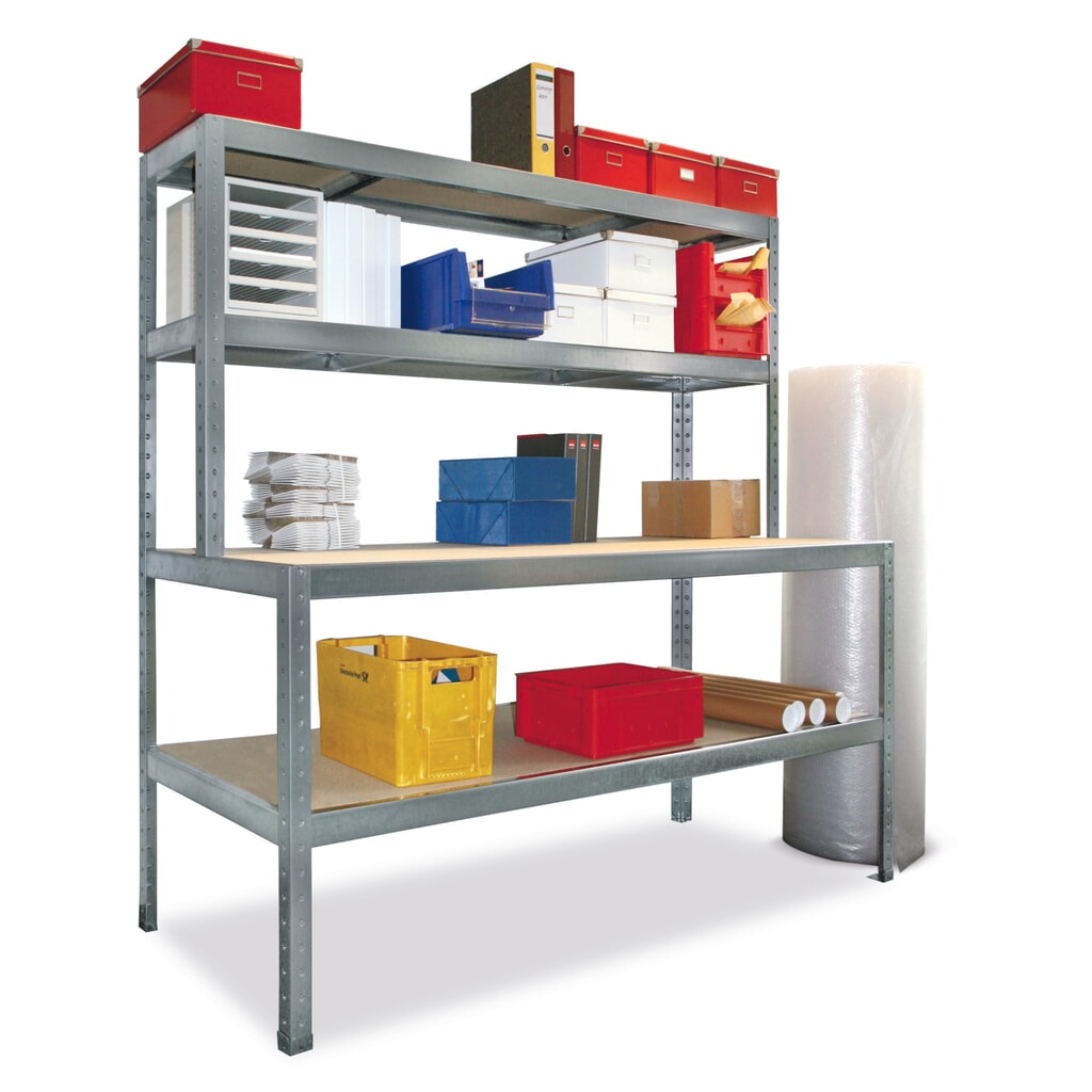 Product afbeelding: Werktafel META met opbouw, capaciteit 1.200 kg, hxbxd 1.970 x 2.000 x 800 mm