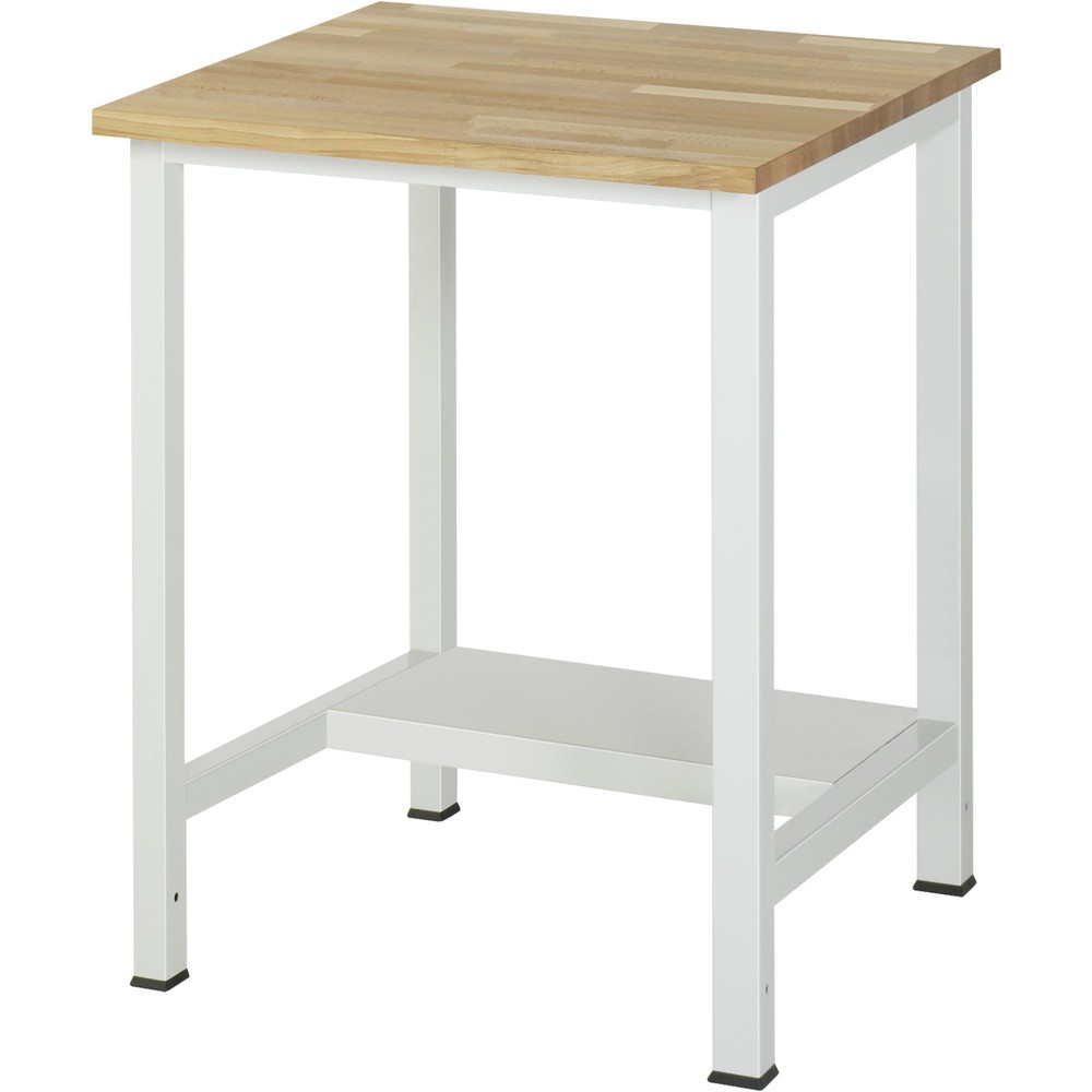 Productafbeelding nr. 1: Werktafel RAU 900 met legbord diepte 320 mm, hxbxd 825 x 750 x 800 mm, massief beuken werkblad