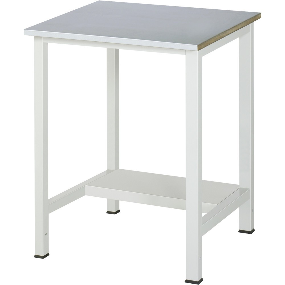 Productafbeelding nr. 1: Werktafel RAU 900 met legbord diepte 320 mm, hxbxd 825 x 750 x 800 mm, werkblad van roestvrijstalen plaat