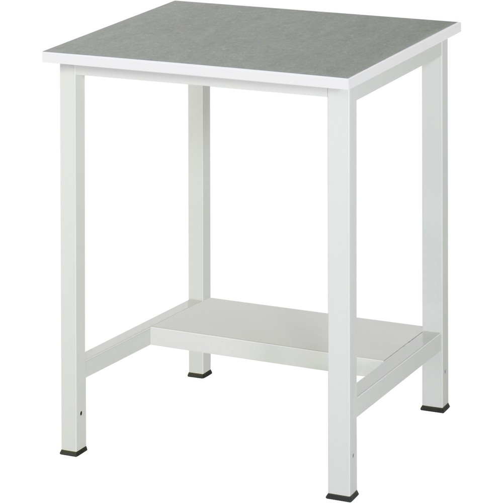 Productafbeelding nr. 1: Werktafel RAU 900 met legbord diepte 320 mm, hxbxd 825 x 750 x 800 mm, werkblad met Universal-/linoleumlaag