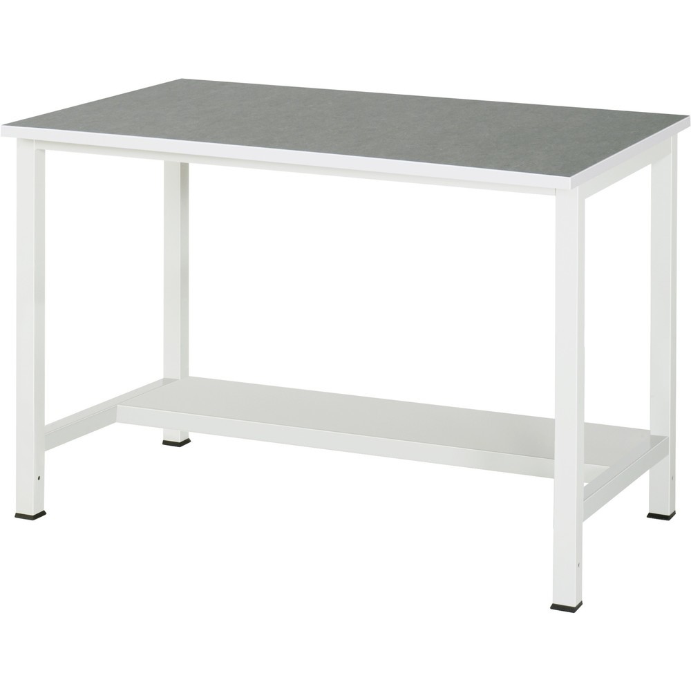 Productafbeelding nr. 1: Werktafel RAU 900 met legbord diepte 320 mm, hxbxd 825 x 1.250 x 800 mm, werkblad met Universal-/linoleumlaag