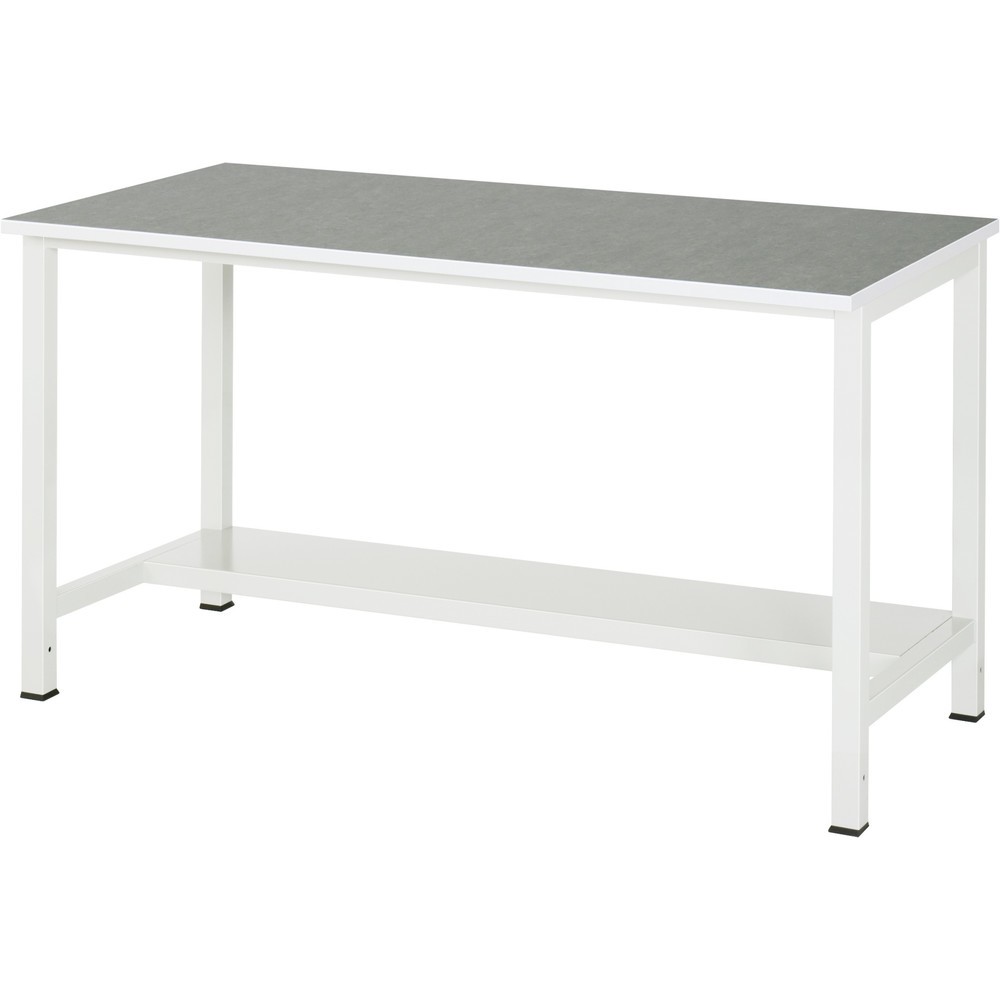 Productafbeelding nr. 1: Werktafel RAU 900 met legbord diepte 320 mm, hxbxd 825 x 1.500 x 800 mm, werkblad met Universal-/linoleumlaag