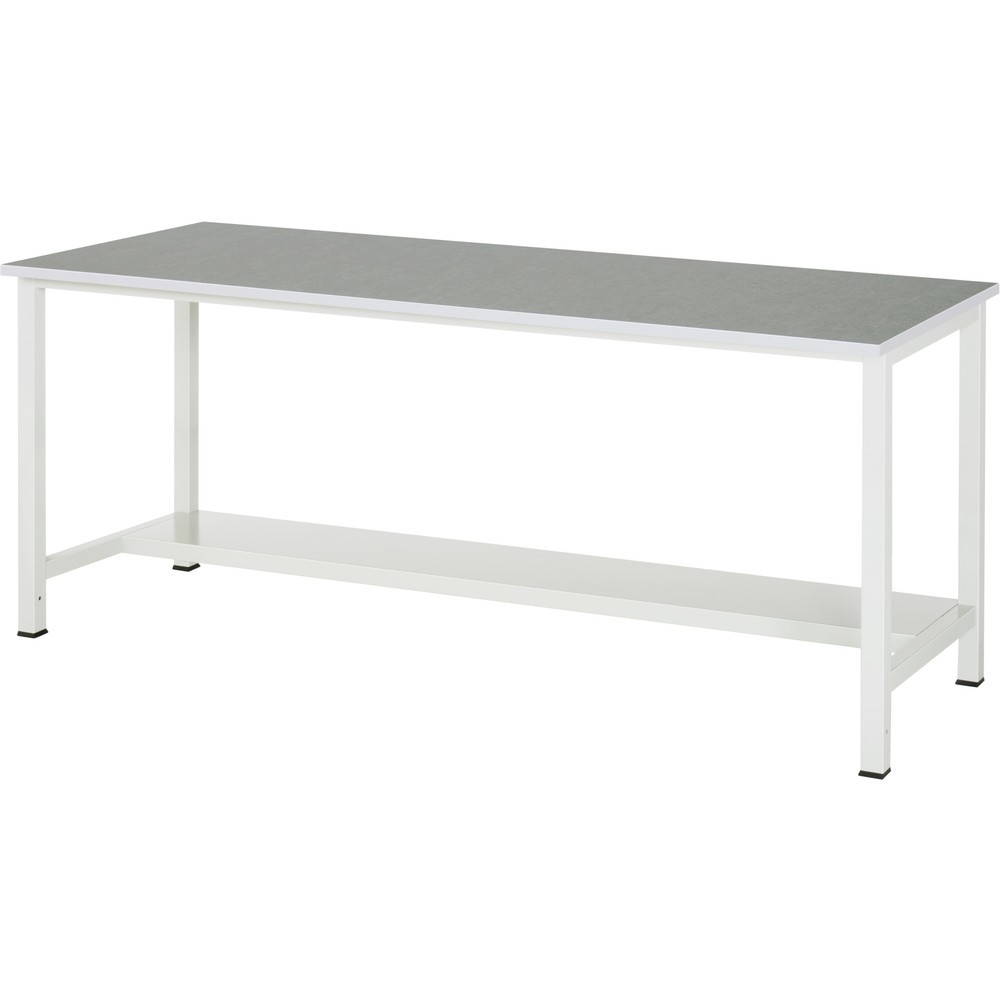 Productafbeelding nr. 1: Werktafel RAU 900 met legbord diepte 320 mm, hxbxd 825 x 2.500 x 800 mm, werkblad met Universal-/linoleumlaag