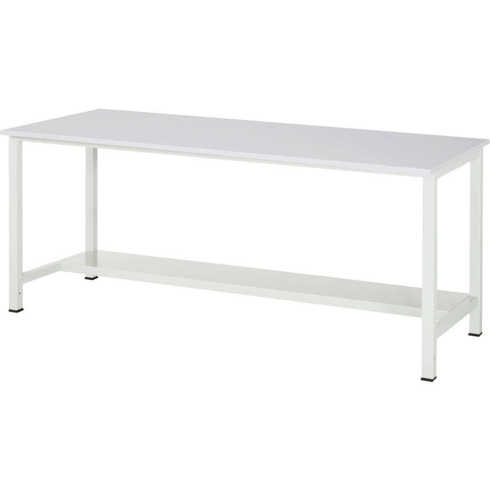 Productafbeelding nr. 1: Werktafel RAU 900 met legbord diepte 320 mm, hxbxd 825 x 2.500 x 800 mm, werkblad met EGB-melaminelaag