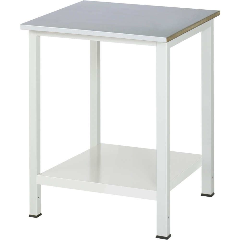 Productafbeelding nr. 1: Werktafel RAU 900 met legbord diepte 650 mm, hxbxd 825 x 750 x 800 mm, werkblad van roestvrijstalen plaat