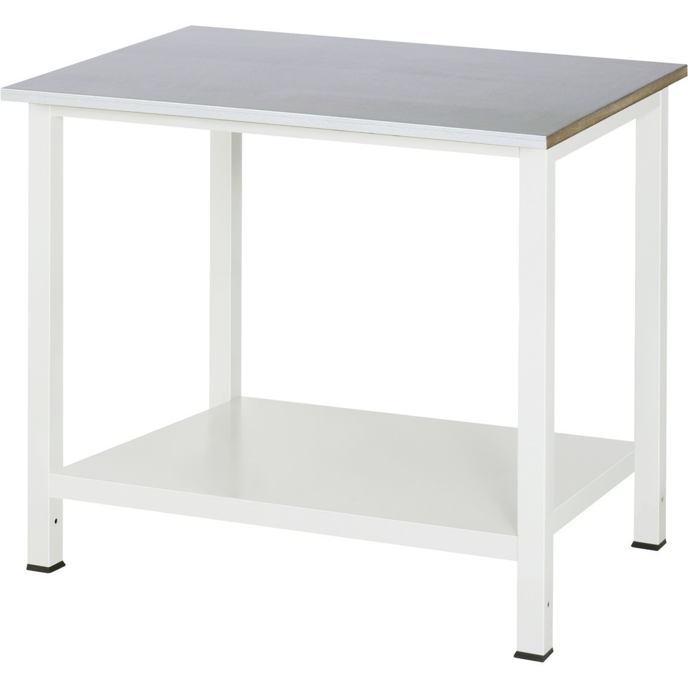 Productafbeelding nr. 1: Werktafel RAU 900 met legbord diepte 650 mm, hxbxd 825 x 1.000 x 800 mm, werkblad met laag plaatstaal