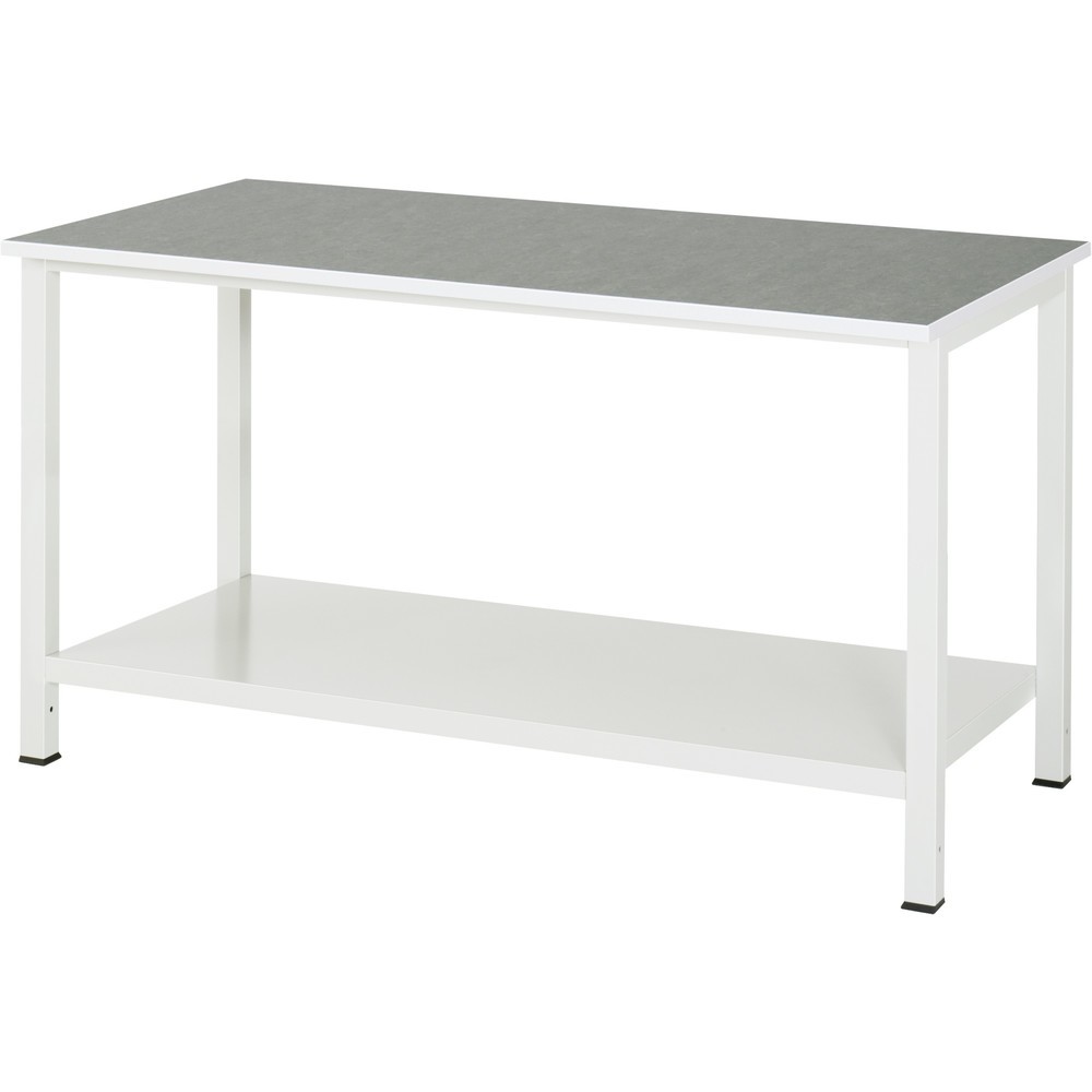 Productafbeelding nr. 1: Werktafel RAU 900 met legbord diepte 650 mm, hxbxd 825 x 1.500 x 800 mm, werkblad met Universal-/linoleumlaag