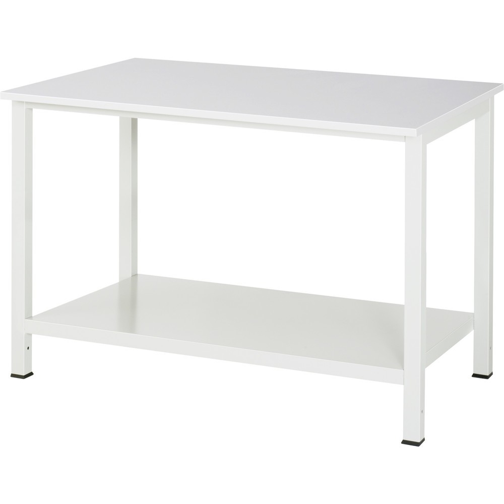 Productafbeelding nr. 1: Werktafel RAU 900 met legbord diepte 650 mm, hxbxd 825 x 1.250 x 800 mm, werkblad met melaminelaag