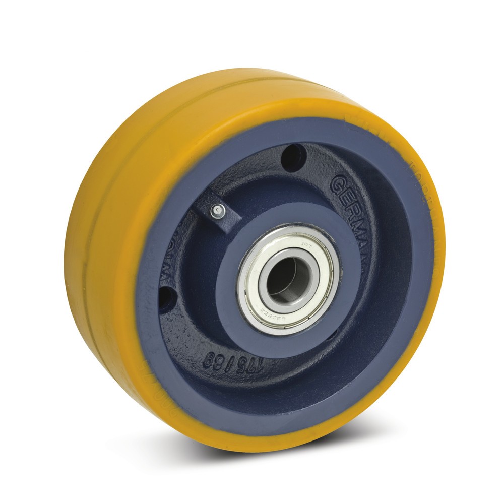 Product afbeelding: PU-wiel voor zware lasten Wicke, groefkogellager, Ø x b 150 x 60 mm, cap. 800 kg
