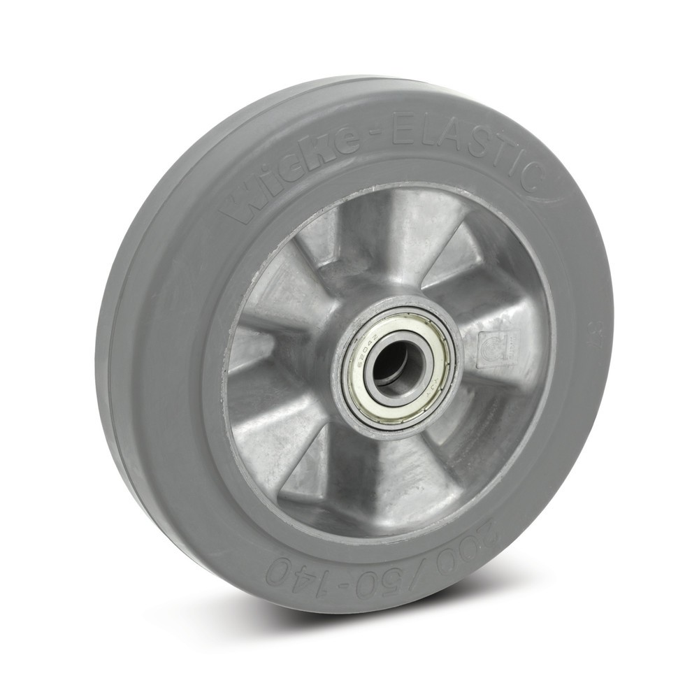 Product afbeelding: Wiel van elastisch massief rubber Wicke, groefkogellager, laat geen strepen achter, Ø x b 100 x 40 mm, cap. 180 kg