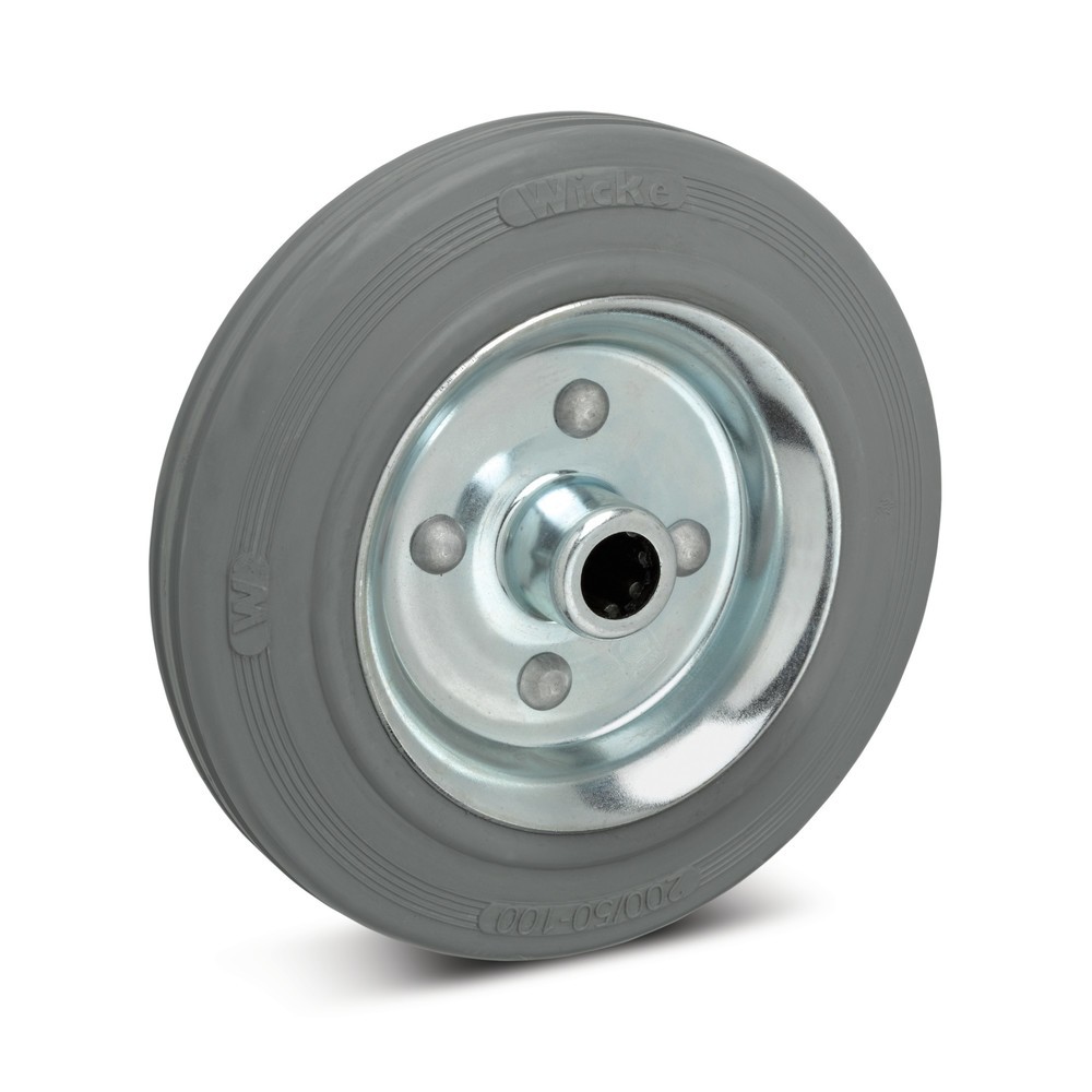 Product afbeelding: Wiel van massief rubber Wicke, laat geen strepen achter, Ø x b 80 x 25 mm, cap. 50 kg
