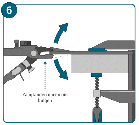 Handleiding voor een zaagblad slijpen: stap 6