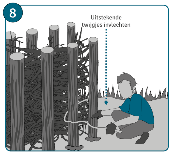 Handleiding takkenril maken, stap 8