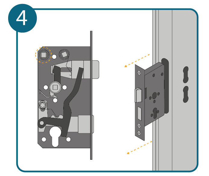 Stap 4: het deurslot openen en de veer controleren