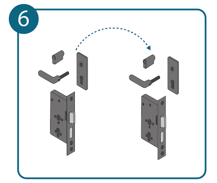 Stap 6: het deurslot vervangen
