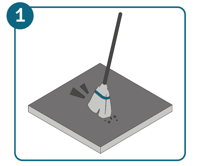 PVC-vloer schoonmaken, stap 1: vuil en stof verwijderen