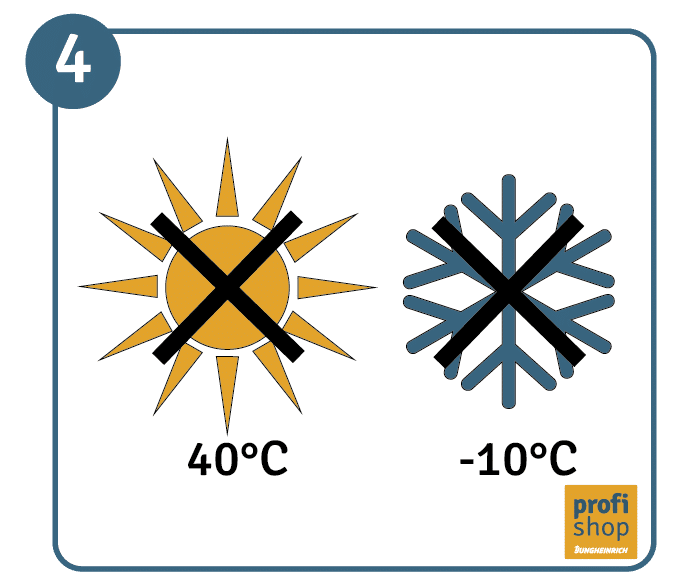 Lithium-ion-accu correct opladen, stap 4: extreme temperaturen