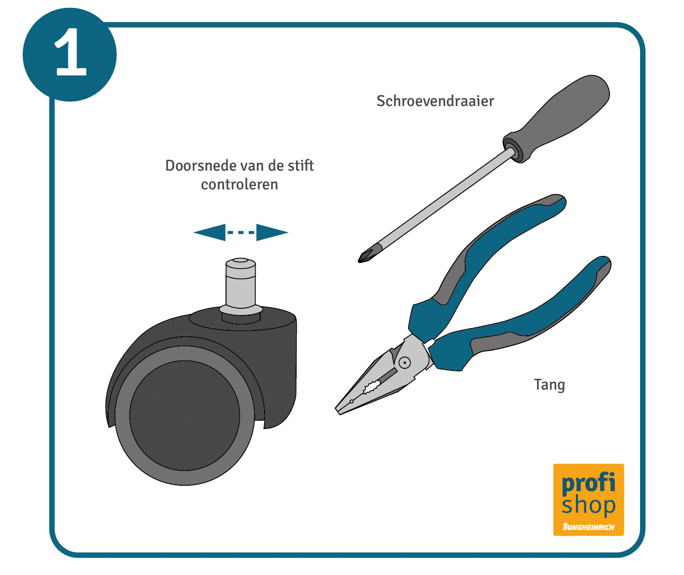 Bureaustoelwielen vervangen, stap 1: voorbereiding