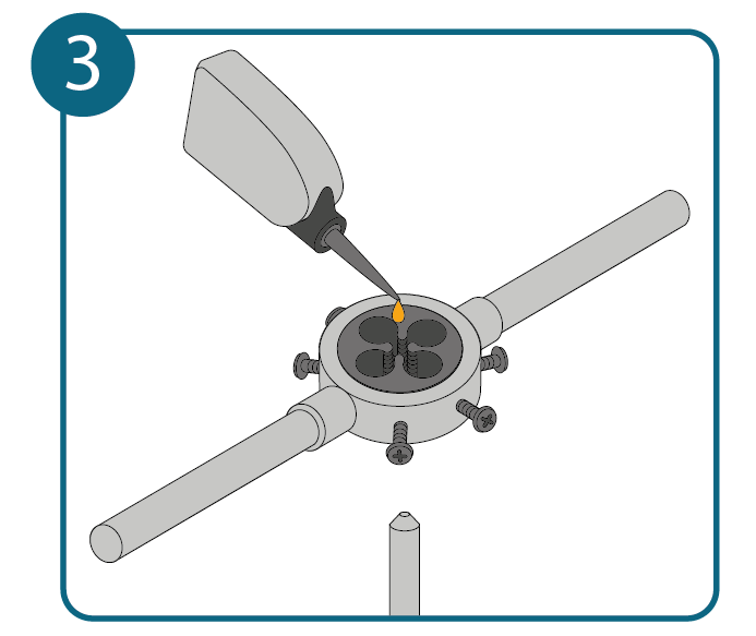 Buitendraad tappen, stap 3: tapolie gebruiken