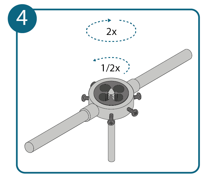 Buitendraad tappen, stap 4: de buitendraad tappen
