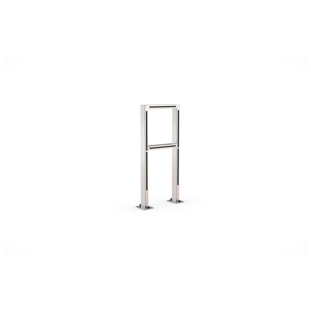 Product afbeelding: Beugelrek met kniebuis wsm®, voor keilboutbevestiging, 2 plaatsen, roestvrij staal