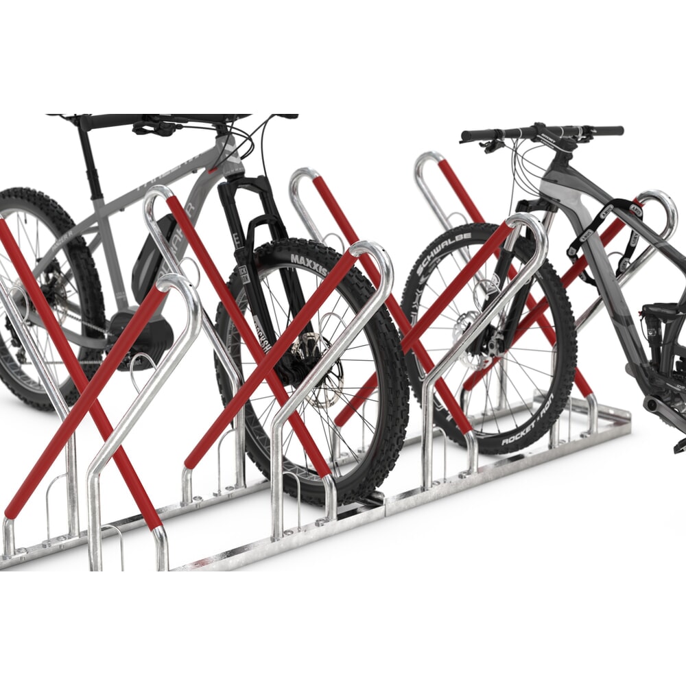 Productafbeelding nr. 4: Fietsenrek wsm® 0500 XBF, voor keilboutbevestiging, thermisch verzinkt, 2-zijdige wielinzet, 12 plaatsen, wielafstand 540 mm