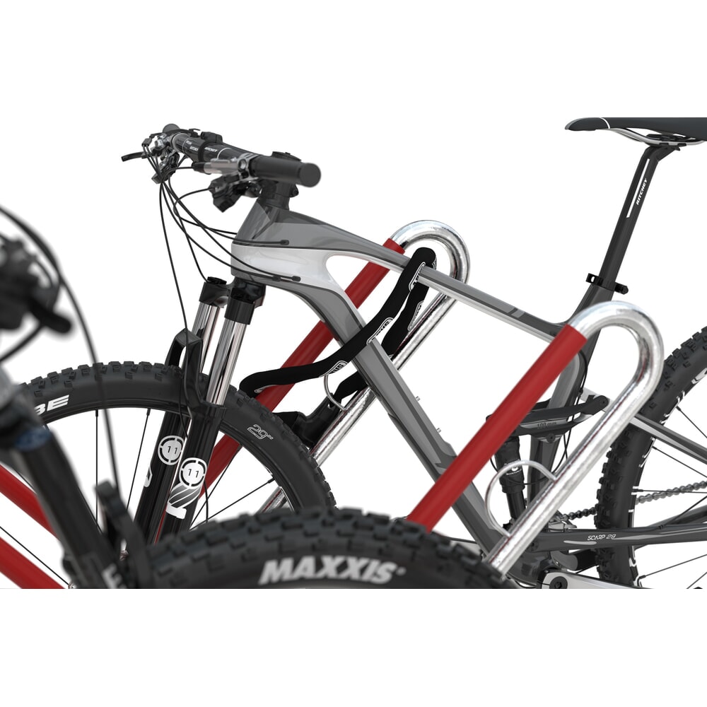 Productafbeelding nr. 6: Fietsenrek wsm® 0500 XBF, voor keilboutbevestiging, thermisch verzinkt, 2-zijdige wielinzet, 12 plaatsen, wielafstand 540 mm