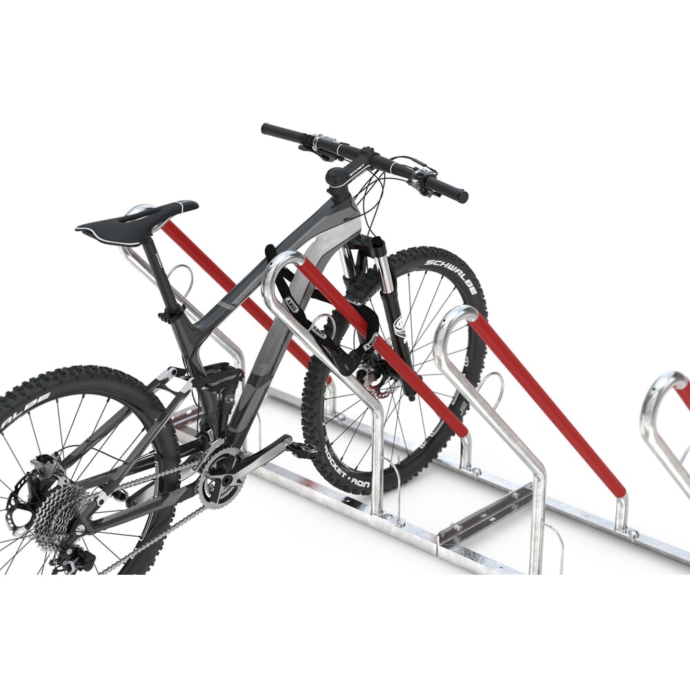 Productafbeelding nr. 3: Fietsenrek wsm® 0500 XBF, voor keilboutbevestiging, thermisch verzinkt, 1-zijdige wielinzet, 2 plaatsen, wielafstand 500 mm