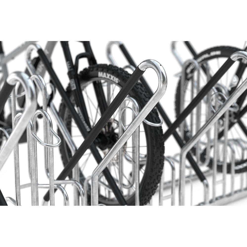 Productafbeelding nr. 4: Fietsenrek wsm® 4700 XBF, vrijstaand, thermisch verzinkt, 2-zijdige wielinzet, 12 plaatsen, wielafstand 540 mm
