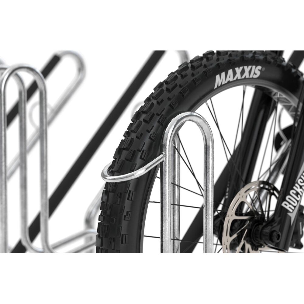 Productafbeelding nr. 4: Fietsenrek wsm® 4700 XBF, vrijstaand, thermisch verzinkt, 1-zijdige wielinzet, 2 plaatsen, wielafstand 500 mm
