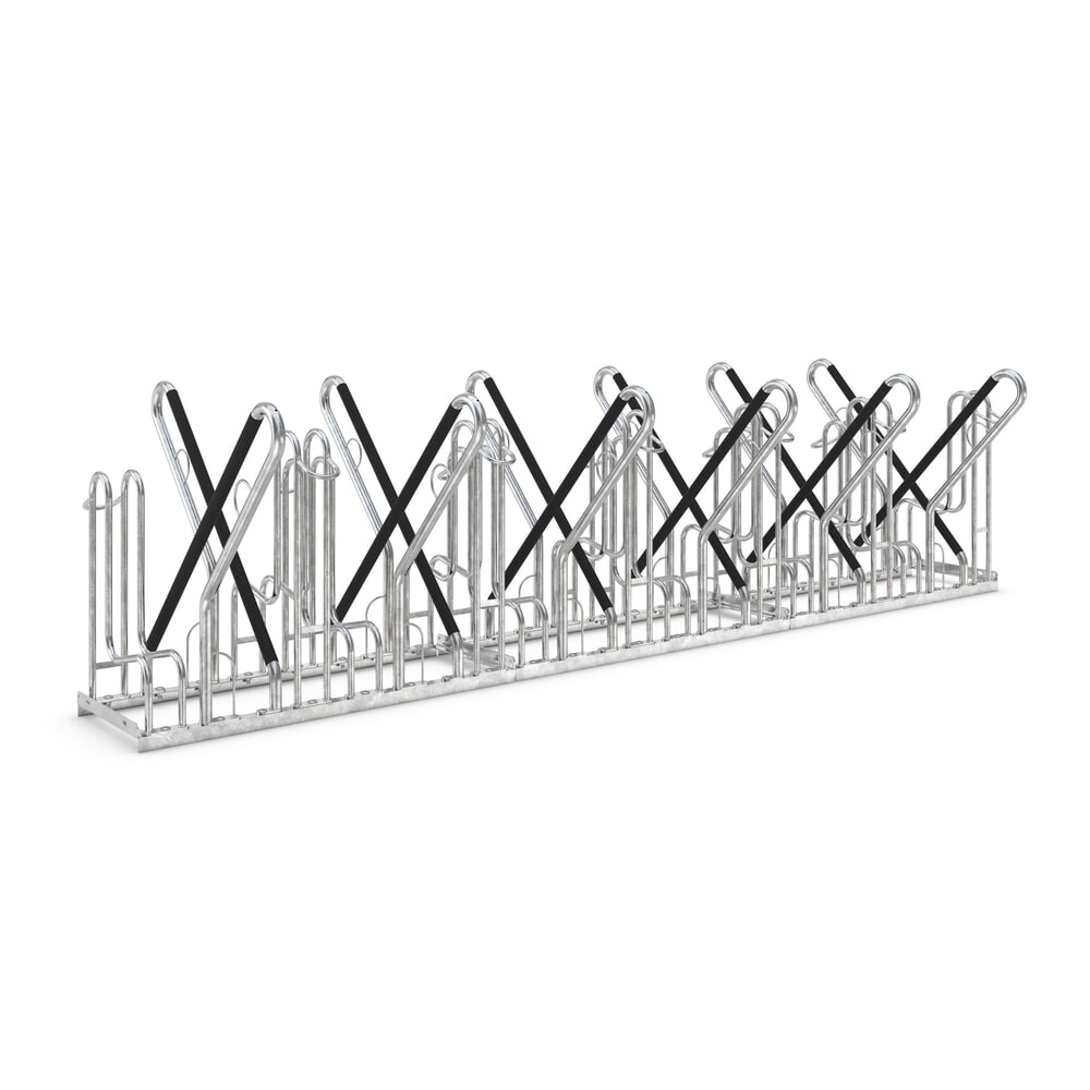 Productafbeelding nr. 1: Fietsenrek wsm® 4700 XBF, vrijstaand, thermisch verzinkt, 2-zijdige wielinzet, 12 plaatsen, wielafstand 540 mm
