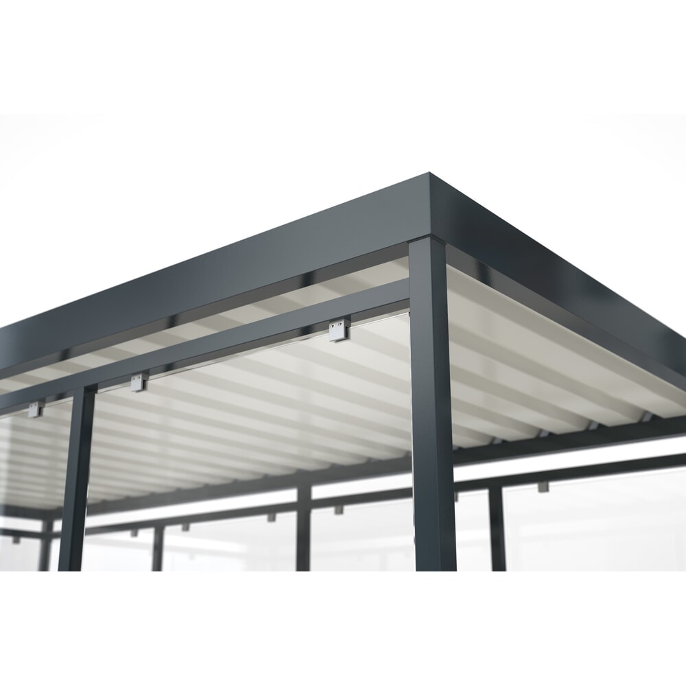 Productafbeelding nr. 5: Winkelwagenoverkapping wsm® KÖLN, volledig gemonteerd, 10 elementen, met voorbereiding voor verlichting