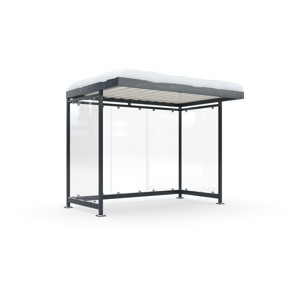 Product afbeelding: Rookoverkapping wsm® KÖLN ALPINE, volledig gemonteerd, sneeuwlast max. 4,15 kg/m², 5 elementen, zonder bestrating, antracietgrijs