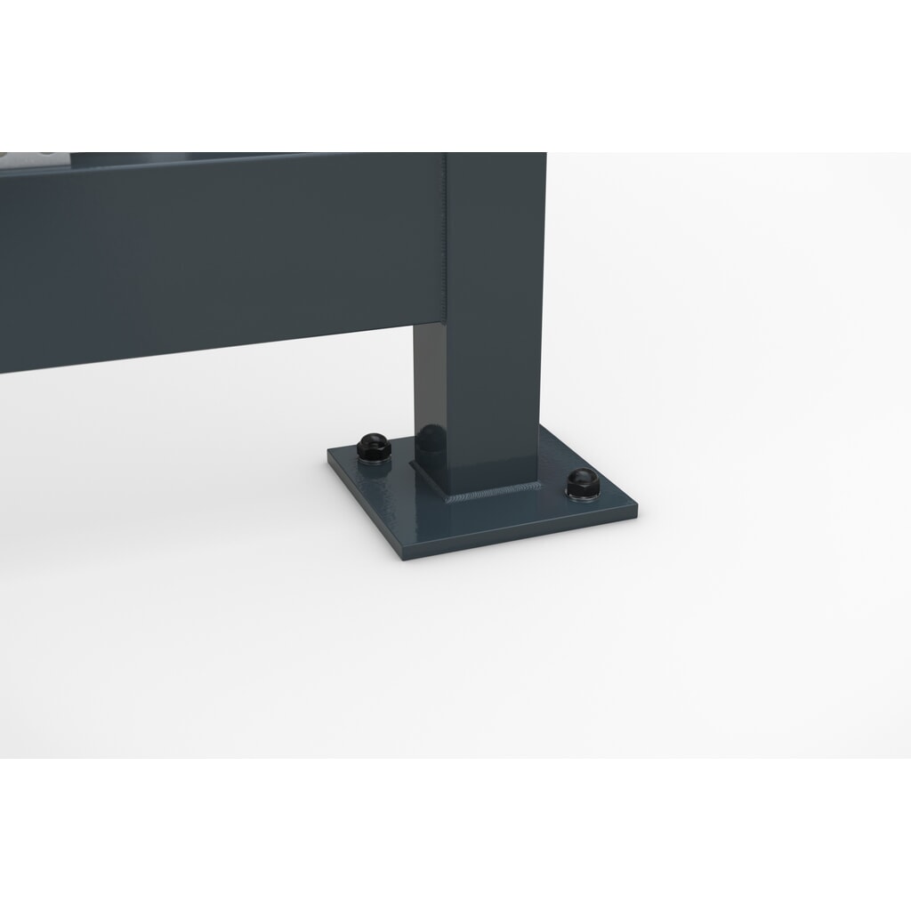 Productafbeelding nr. 2: Rookoverkapping wsm® KÖLN ALPINE, volledig gemonteerd, sneeuwlast max. 5,6 kN/m², 7 elementen, zonder bestrating, grijswit