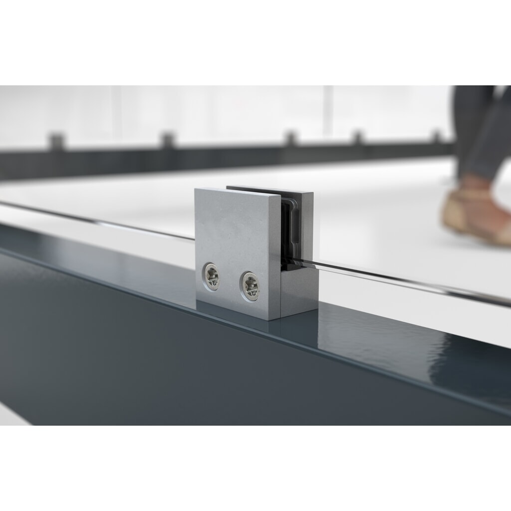 Productafbeelding nr. 3: Rookoverkapping wsm® KÖLN ALPINE, volledig gemonteerd, sneeuwlast max. 5,6 kN/m², 7 elementen, zonder bestrating, grijswit