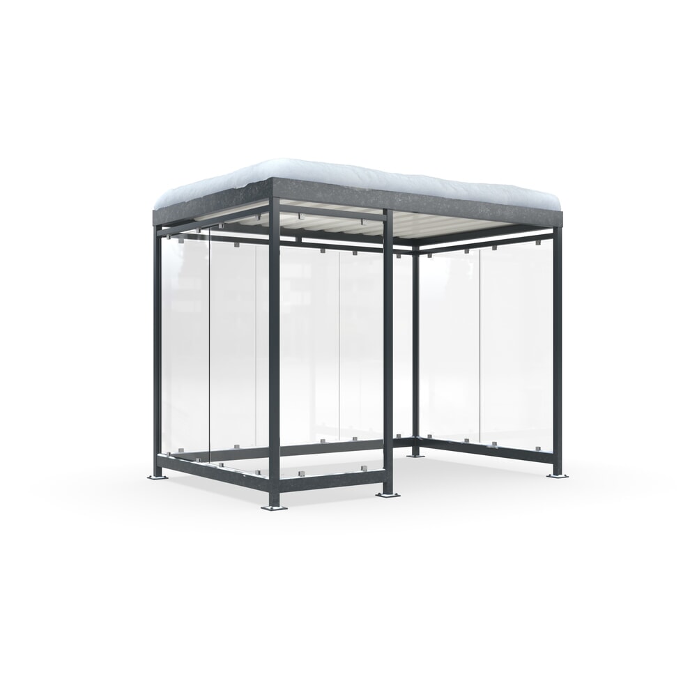 Product afbeelding: Rookoverkapping wsm® KÖLN ALPINE, volledig gemonteerd, sneeuwlast max. 4,15 kg/m², 8 elementen, zonder bestrating, antracietgrijs
