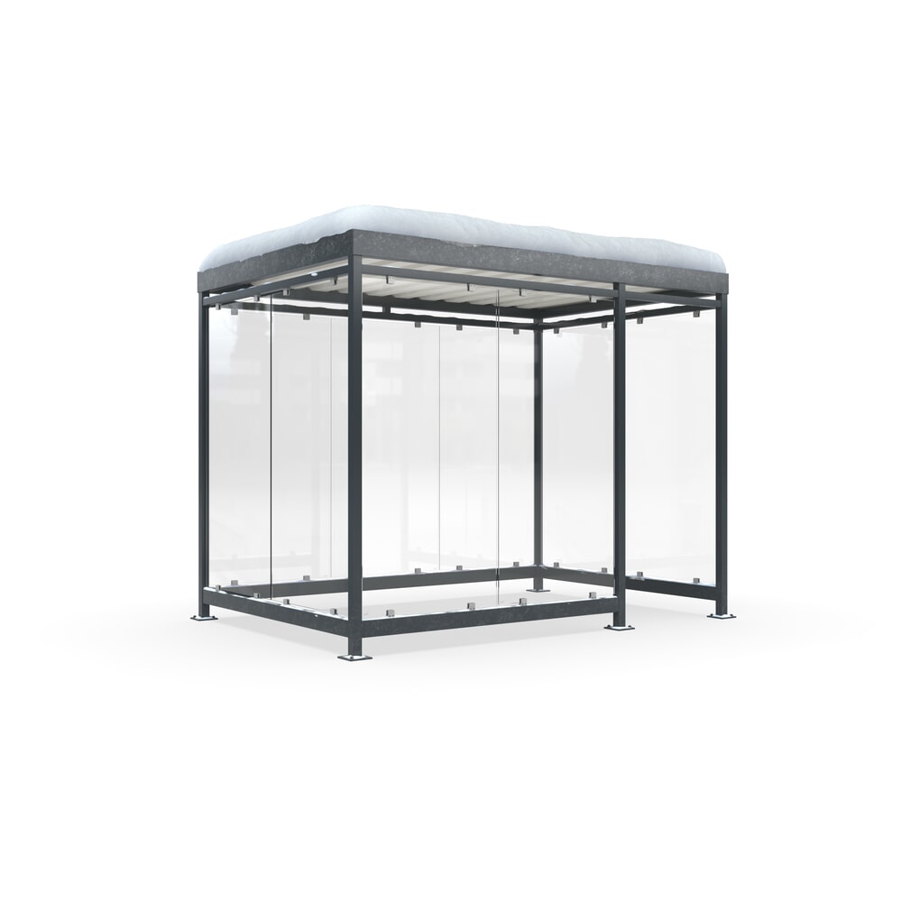 Product afbeelding: Rookoverkapping wsm® KÖLN ALPINE, volledig gemonteerd, sneeuwlast max. 4,15 kg/m², 9 elementen, zonder bestrating, antracietgrijs