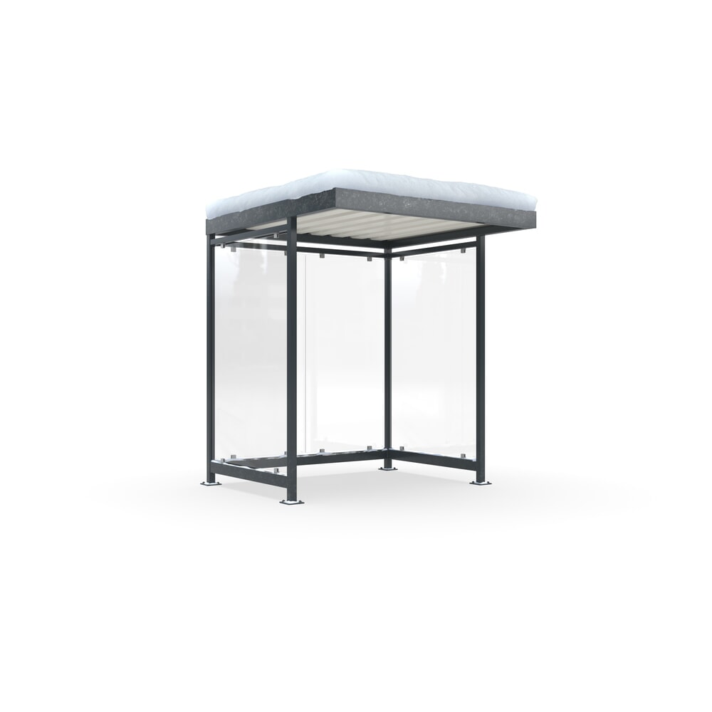 Product afbeelding: Rookoverkapping wsm® KÖLN ALPINE, volledig gemonteerd, sneeuwlast max. 5,60 kg/m², 4 elementen, zonder bestrating, antracietgrijs