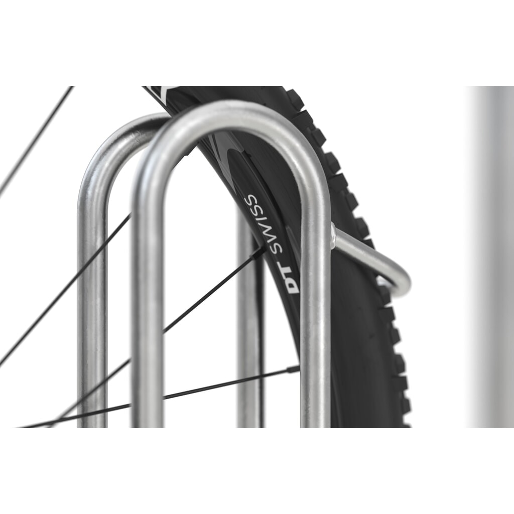 Staand fietsenrek wsm® 4000 BR, 1-zijdig, thermisch verzinkt, wielafstand 390 mm, 2 plaatsen Productafbeelding nr. 2: Staand fietsenrek wsm® 4000 BR, 1-zijdig, thermisch verzinkt, wielafstand 390 mm, 2 plaatsen