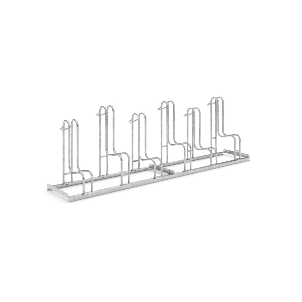 Product afbeelding: Staand fietsenrek wsm® 4000 BR, 1-zijdig, thermisch verzinkt, wielafstand 390 mm, 6 plaatsen