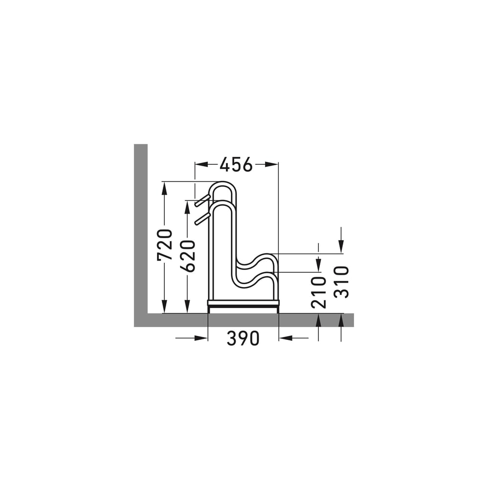 Productafbeelding nr. 6: Staand fietsenrek wsm® 4000 BR, 1-zijdig, thermisch verzinkt, wielafstand 390 mm, 2 plaatsen