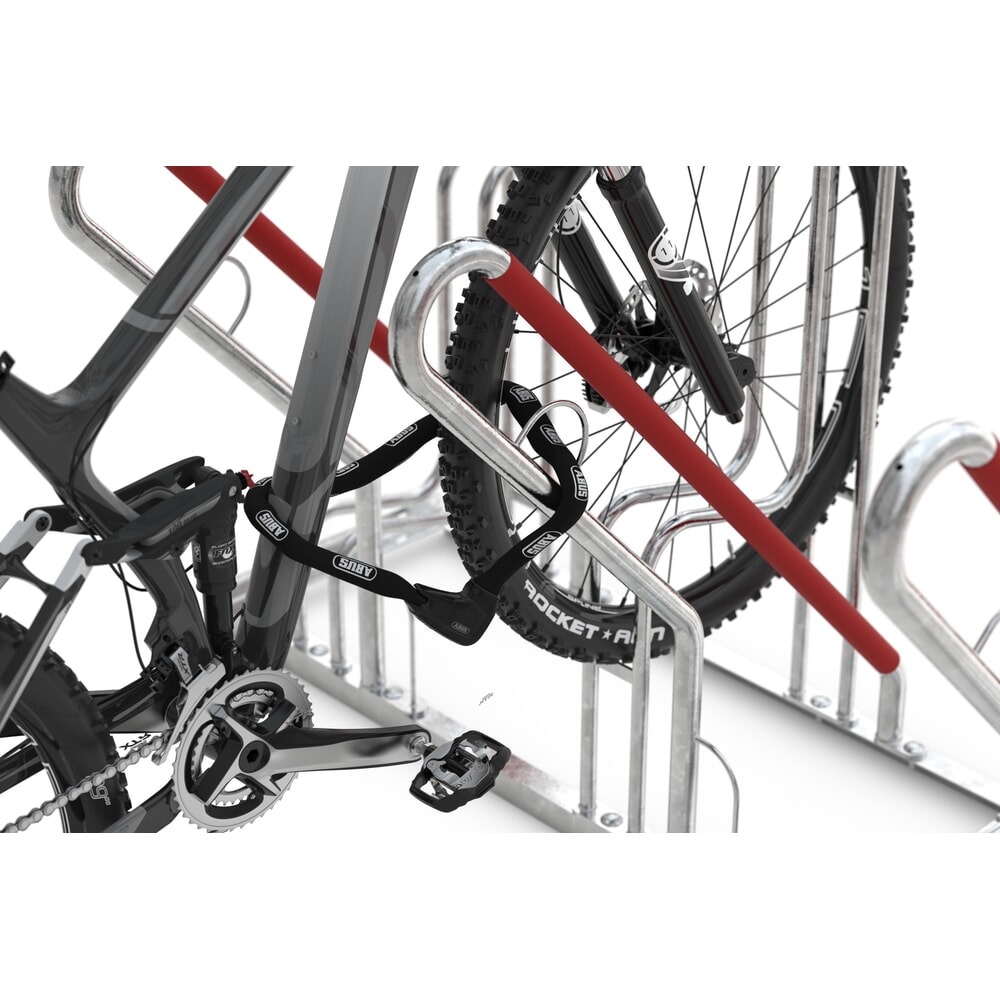 Productafbeelding nr. 2: Staand fietsenrek wsm® 4500 XBF met leunbeugels, thermisch verzinkt, 1-zijdig, 2 plaatsen, wielafstand 500 mm
