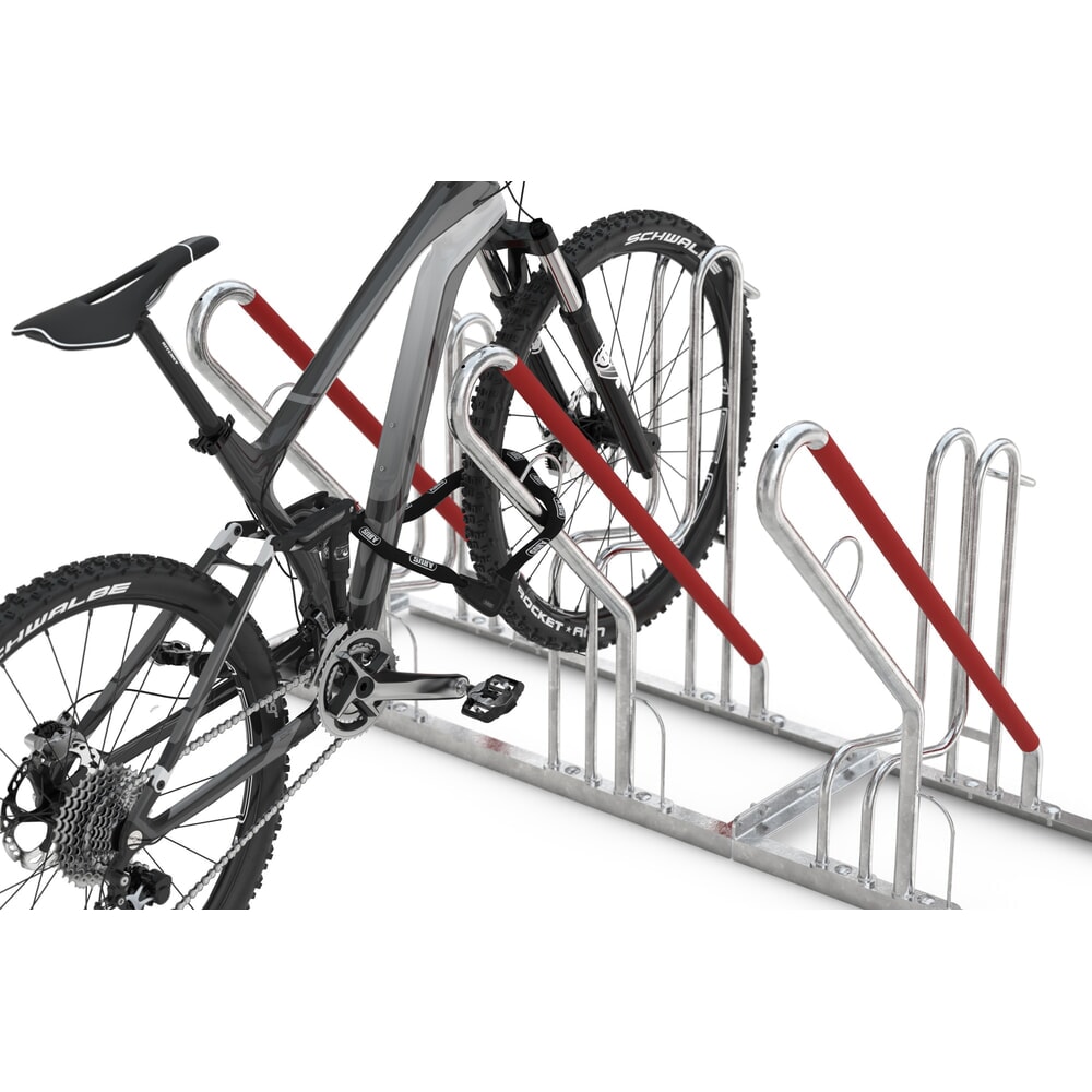 Productafbeelding nr. 5: Staand fietsenrek wsm® 4500 XBF met leunbeugels, thermisch verzinkt, 1-zijdig, 2 plaatsen, wielafstand 500 mm
