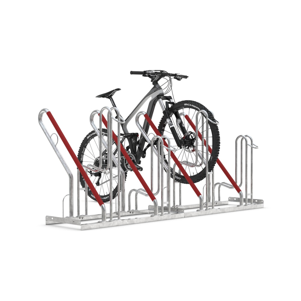 Productafbeelding nr. 9: Staand fietsenrek wsm® 4500 XBF met leunbeugels, thermisch verzinkt, 1-zijdig, 4 plaatsen, wielafstand 500 mm