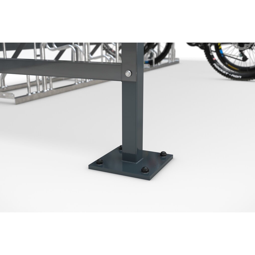 Overkapping wsm® BAMBERG in rondboogontwerp, breedte 8.250 mm, grijswit Productafbeelding nr. 2: Overkapping wsm® BAMBERG in rondboogontwerp, breedte 8.250 mm, grijswit