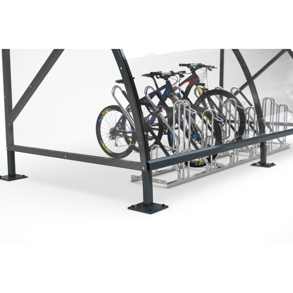 Productafbeelding nr. 4: Overkapping wsm® BAMBERG in rondboogontwerp, breedte 12.350 mm, grijswit