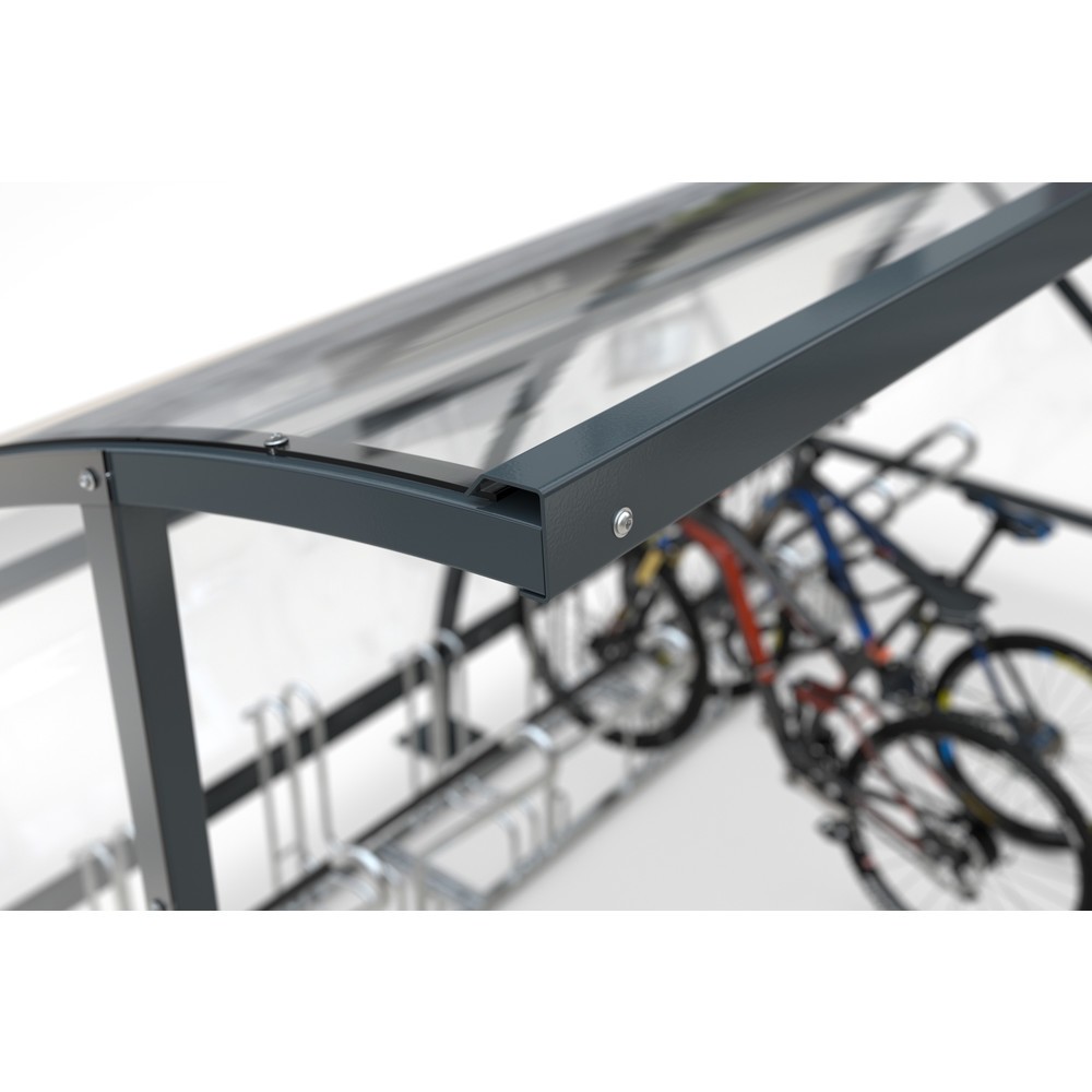 Productafbeelding nr. 5: Overkapping wsm® BAMBERG in rondboogontwerp, breedte 12.350 mm, grijswit