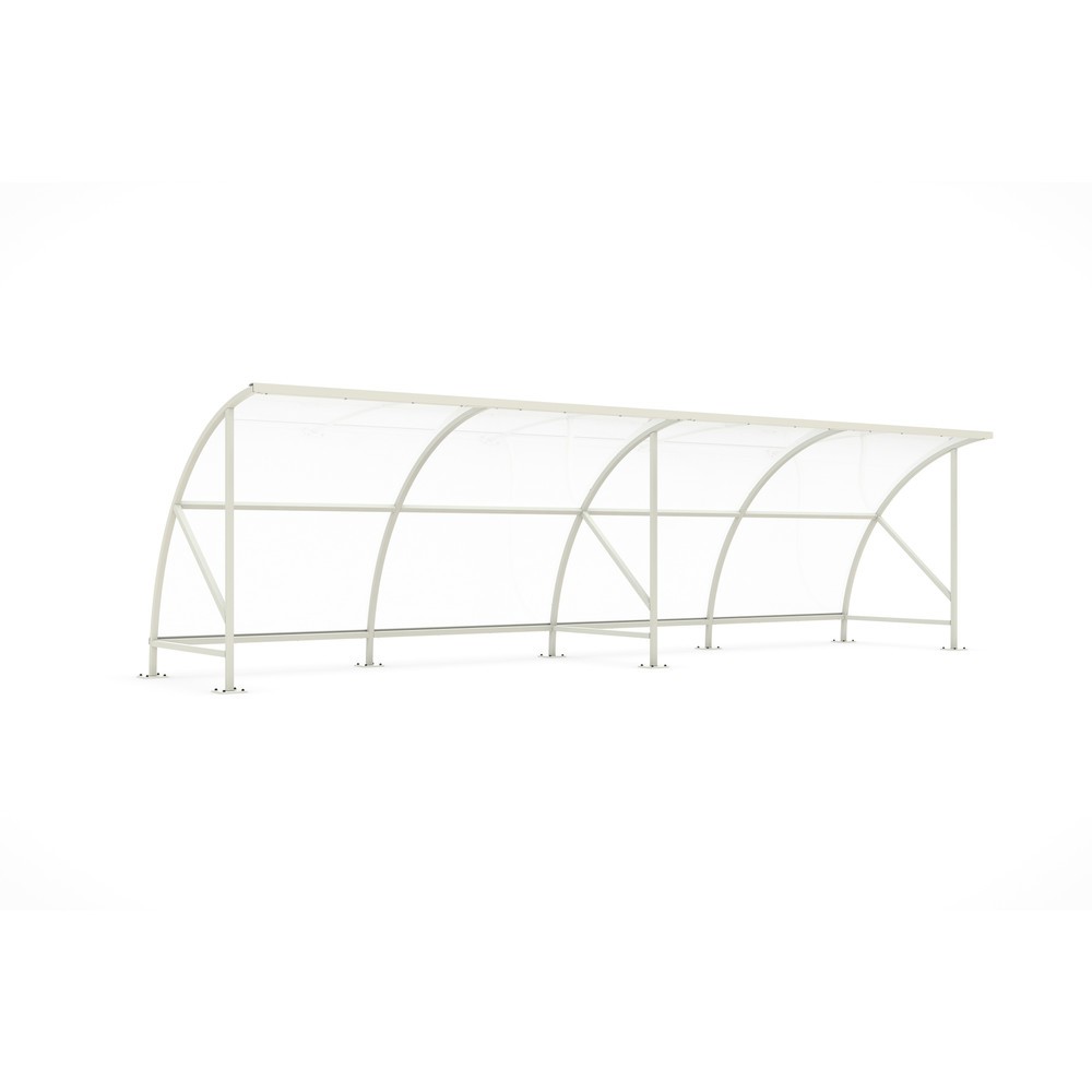 Product afbeelding: Overkapping wsm® BAMBERG in rondboogontwerp, breedte 8.250 mm, grijswit